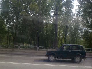 dorga to zakamsk from the window of the shuttle bus 8t