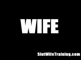 sandy's husband invited a gang-bang team for his wife, and he left...